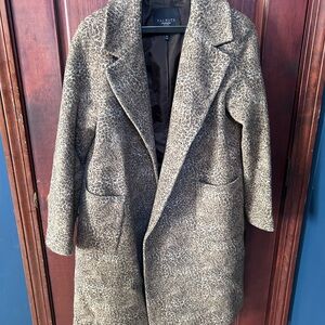 Talbots maxi cheetah print coat 12P